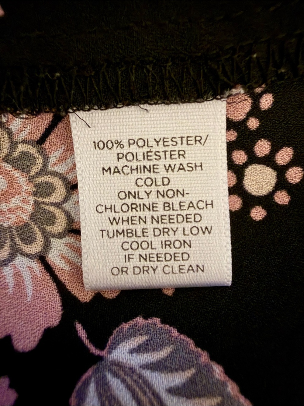 LOFT Black Pink Floral Ruffle Shoulder Sleeveless Blouse Size M - EUC - Picture 8 of 8